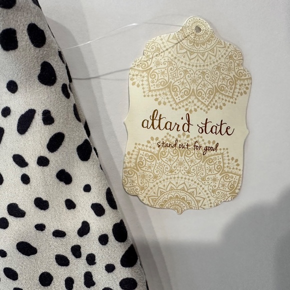 Altar'd State Women's Dotted  Cream and Black Skirt - Size S - NEW With Tags. - Picture 2 of 9